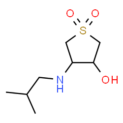 ChemSpider 2D Image | 4-(Isobutylamino)tetrahydro-3-thiopheneol 1,1-dioxide | C8H17NO3S
