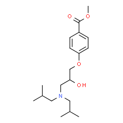 ChemSpider 2D Image | Methyl 4-[3-(diisobutylamino)-2-hydroxypropoxy]benzoate | C19H31NO4