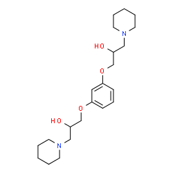 ChemSpider 2D Image | 3,3'-[1,3-Phenylenebis(oxy)]bis[1-(1-piperidinyl)-2-propanol] | C22H36N2O4