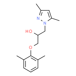 ChemSpider 2D Image | 1-(2,6-Dimethyl-phenoxy)-3-(3,5-dimethyl-pyrazol-1-yl)-propan-2-ol | C16H22N2O2
