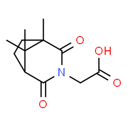 ChemSpider 2D Image | (1,8,8-Trimethyl-2,4-dioxo-3-azabicyclo[3.2.1]oct-3-yl)acetic acid | C12H17NO4