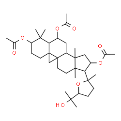ChemSpider 2D Image | 25-Hydroxy-20,24-epoxy-9,19-cyclolanostane-3,6,16-triyl triacetate | C36H56O8