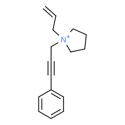ChemSpider 2D Image | 1-Allyl-1-(3-phenyl-prop-2-ynyl)-pyrrolidinium | C16H20N