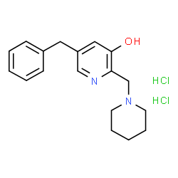 ChemSpider 2D Image | 5-Benzyl-2-(1-piperidinylmethyl)-3-pyridinol dihydrochloride | C18H24Cl2N2O