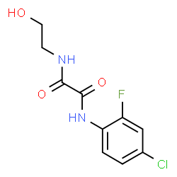 ChemSpider 2D Image | N-(4-Chloro-2-fluorophenyl)-N'-(2-hydroxyethyl)ethanediamide | C10H10ClFN2O3
