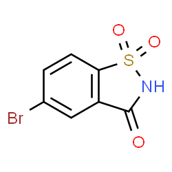 ChemSpider 2D Image | 5-Bromo-1,2-benzothiazol-3(2H)-one 1,1-dioxide | C7H4BrNO3S