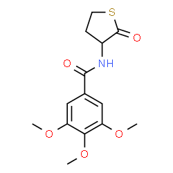 ChemSpider 2D Image | 3,4,5-Trimethoxy-N-(2-oxotetrahydro-3-thiophenyl)benzamide | C14H17NO5S