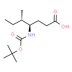 ChemSpider 2D Image | (4R,5S)-5-Methyl-4-({[(2-methyl-2-propanyl)oxy]carbonyl}amino)heptanoic acid | C13H25NO4