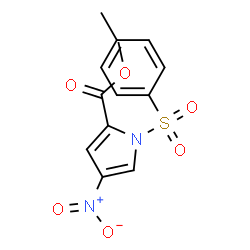 ChemSpider 2D Image | Methyl 1-[(4-methylphenyl)sulfonyl]-4-nitro-1H-pyrrole-2-carboxylate | C13H12N2O6S