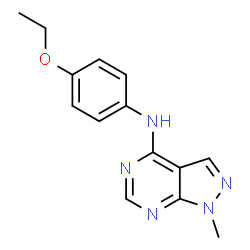 ChemSpider 2D Image | N-(4-Ethoxyphenyl)-1-methyl-1H-pyrazolo[3,4-d]pyrimidin-4-amine | C14H15N5O