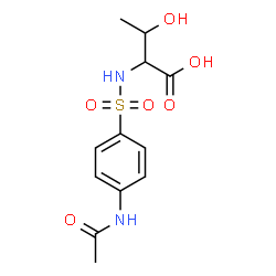 ChemSpider 2D Image | N-[(4-Acetamidophenyl)sulfonyl]threonine | C12H16N2O6S