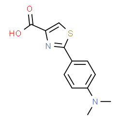 ChemSpider 2D Image | 2-(4-(Dimethylamino)phenyl)thiazole-4-carboxylic acid | C12H12N2O2S