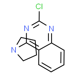 ChemSpider 2D Image | 2-Chloro-4-(1-pyrrolidinyl)quinazoline | C12H12ClN3
