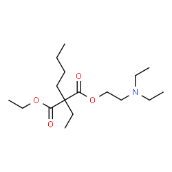 ChemSpider 2D Image | 2-(Diethylamino)ethyl ethyl butyl(ethyl)malonate | C17H33NO4