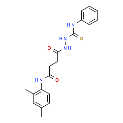 ChemSpider 2D Image | N'-(2,4-dimethylphenyl)-N-[(phenylcarbamothioyl)amino]succinamide | C19H22N4O2S