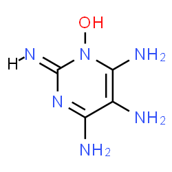 ChemSpider 2D Image | (2E)-4,5,6-Triamino-2-imino-1(2H)-pyrimidinol | C4H8N6O