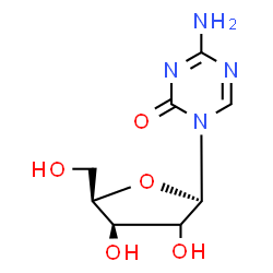 ChemSpider 2D Image | 4-Amino-1-[(2xi)-beta-D-threo-pentofuranosyl]-1,3,5-triazin-2(1H)-one | C8H12N4O5