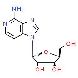 ChemSpider 2D Image | 1-[(2xi)-beta-L-threo-Pentofuranosyl]-1H-imidazo[4,5-c]pyridin-4-amine | C11H14N4O4