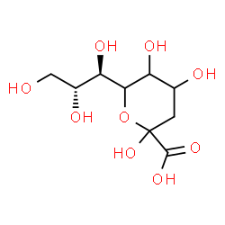 ChemSpider 2D Image | 3-Deoxy-6-[(1R,2R)-1,2,3-trihydroxypropyl]hex-2-ulopyranosonic acid | C9H16O9