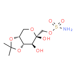 ChemSpider 2D Image | 4,5-O-Isopropylidene-1-O-sulfamoyl-beta-D-fructopyranose | C9H17NO8S