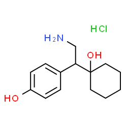 ChemSpider 2D Image | 4-[2-Amino-1-(1-hydroxycyclohexyl)ethyl]phenol hydrochloride (1:1) | C14H22ClNO2