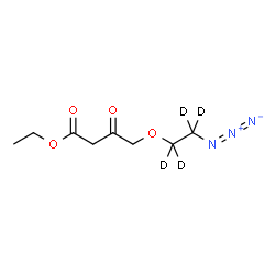 ChemSpider 2D Image | Ethyl 4-{[2-azido(~2~H_4_)ethyl]oxy}-3-oxobutanoate | C8H9D4N3O4