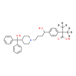 ChemSpider 2D Image | Fexofenadine D6 | C32H33D6NO4