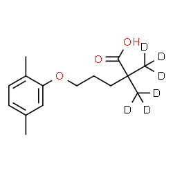 ChemSpider 2D Image | GEMFIBROZIL-D6 | C15H16D6O3