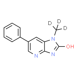 ChemSpider 2D Image | 1,3-Dihydro-1-(methyl-d3)-6-phenyl-2H-imidazo[4,5-b]pyridin-2-one | C13H8D3N3O