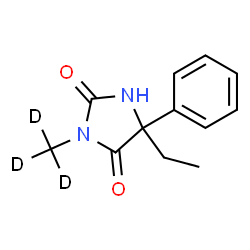 ChemSpider 2D Image | 5-Ethyl-3-(~2~H_3_)methyl-5-phenyl-2,4-imidazolidinedione | C12H11D3N2O2