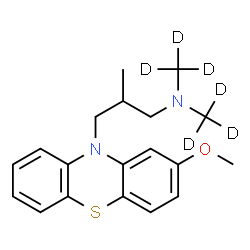 ChemSpider 2D Image | 3-(2-Methoxy-10H-phenothiazin-10-yl)-2-methyl-N,N-bis[(~2~H_3_)methyl]-1-propanamine | C19H18D6N2OS