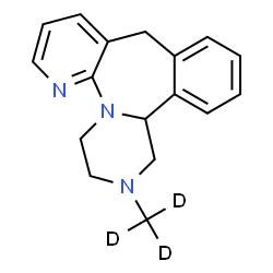 ChemSpider 2D Image | 2-(~2~H_3_)Methyl-1,2,3,4,10,14b-hexahydropyrazino[2,1-a]pyrido[2,3-c][2]benzazepine | C17H16D3N3