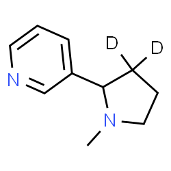 ChemSpider 2D Image | Nicotine-3',3'-D2 | C10H12D2N2