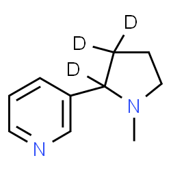 ChemSpider 2D Image | 3-[1-Methyl(2,3,3-~2~H_3_)-2-pyrrolidinyl]pyridine | C10H11D3N2
