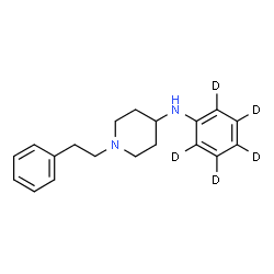 ChemSpider 2D Image | N-(~2~H_5_)Phenyl-1-(2-phenylethyl)-4-piperidinamine | C19H19D5N2