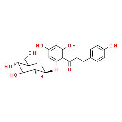 ChemSpider 2D Image | 3,5-Dihydroxy-2-[3-(4-hydroxyphenyl)propanoyl]phenyl beta-D-threo-hexopyranoside | C21H24O10