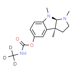 ChemSpider 2D Image | (3aS,8aR)-1,3a,8-Trimethyl-1,2,3,3a,8,8a-hexahydropyrrolo[2,3-b]indol-5-yl (~2~H_3_)methylcarbamate | C15H18D3N3O2