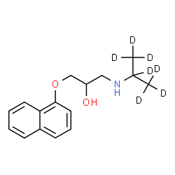 ChemSpider 2D Image | rac-Propranolol-d7 | C16H14D7NO2