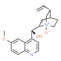 ChemSpider 2D Image | (R)-(6-Methoxy-4-quinolinyl)[(2S,5R)-1-oxido-5-vinyl-1-azabicyclo[2.2.2]oct-2-yl]methanol | C20H24N2O3