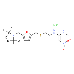 ChemSpider 2D Image | Ranitidine-d6 (hydrochloride) | C13H17D6ClN4O3S