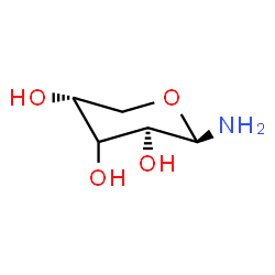 ChemSpider 2D Image | (3xi)-beta-D-threo-Pentopyranosylamine | C5H11NO4
