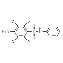 ChemSpider 2D Image | 4-Amino-N-(2-pyrimidinyl)(~2~H_4_)benzenesulfonamide | C10H6D4N4O2S