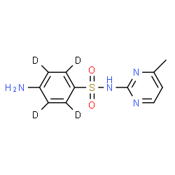 ChemSpider 2D Image | 4-Amino-N-(4-methyl-2-pyrimidinyl)(~2~H_4_)benzenesulfonamide | C11H8D4N4O2S