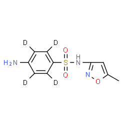 ChemSpider 2D Image | Sulfamethoxazole-d4 | C10H7D4N3O3S