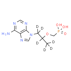 ChemSpider 2D Image | Tenofovir-d6 | C9H8D6N5O4P