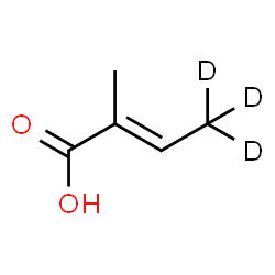 ChemSpider 2D Image | Crotonic-4,4,4-d3 acid, 2-methyl-, (E)- | C5H5D3O2