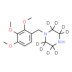 ChemSpider 2D Image | Trimetazidine-D8 | C14H14D8N2O3