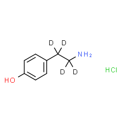 ChemSpider 2D Image | Tyramine-d4 (hydrochloride) | C8H8D4ClNO