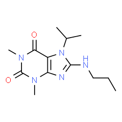 ChemSpider 2D Image | 7-Isopropyl-1,3-dimethyl-8-(propylamino)-3,7-dihydro-1H-purine-2,6-dione | C13H21N5O2