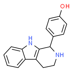 ChemSpider 2D Image | 4-{1H,2H,3H,4H,9H-pyrido[3,4-b]indol-1-yl}phenol | C17H16N2O
